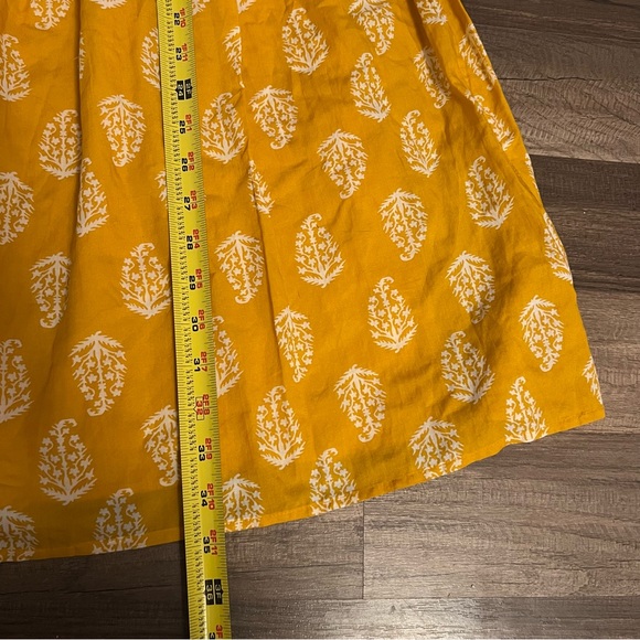 Lucky Brand Women’s Yellow Boho Printed Summer Sun Tea Dress Cocktail Dress - Picture 4 of 4